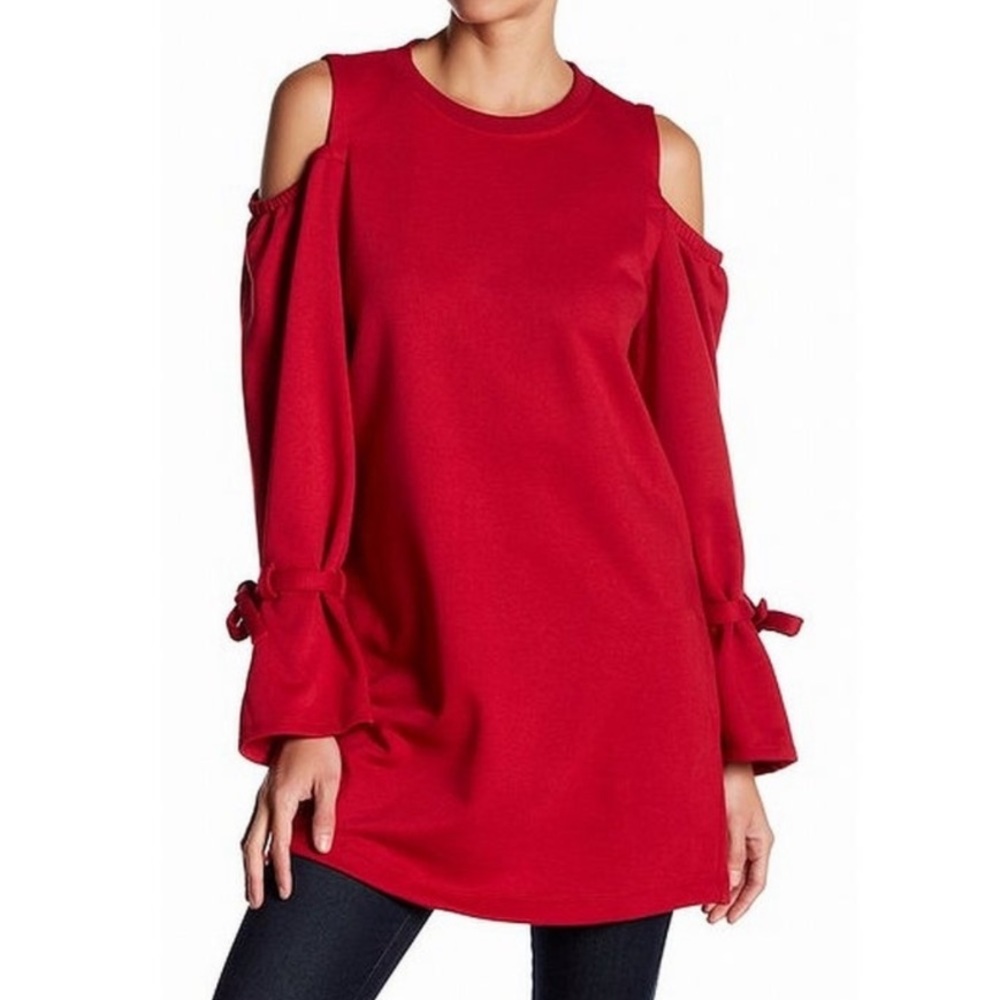 Lush Tunic Cold Shoulder Dress